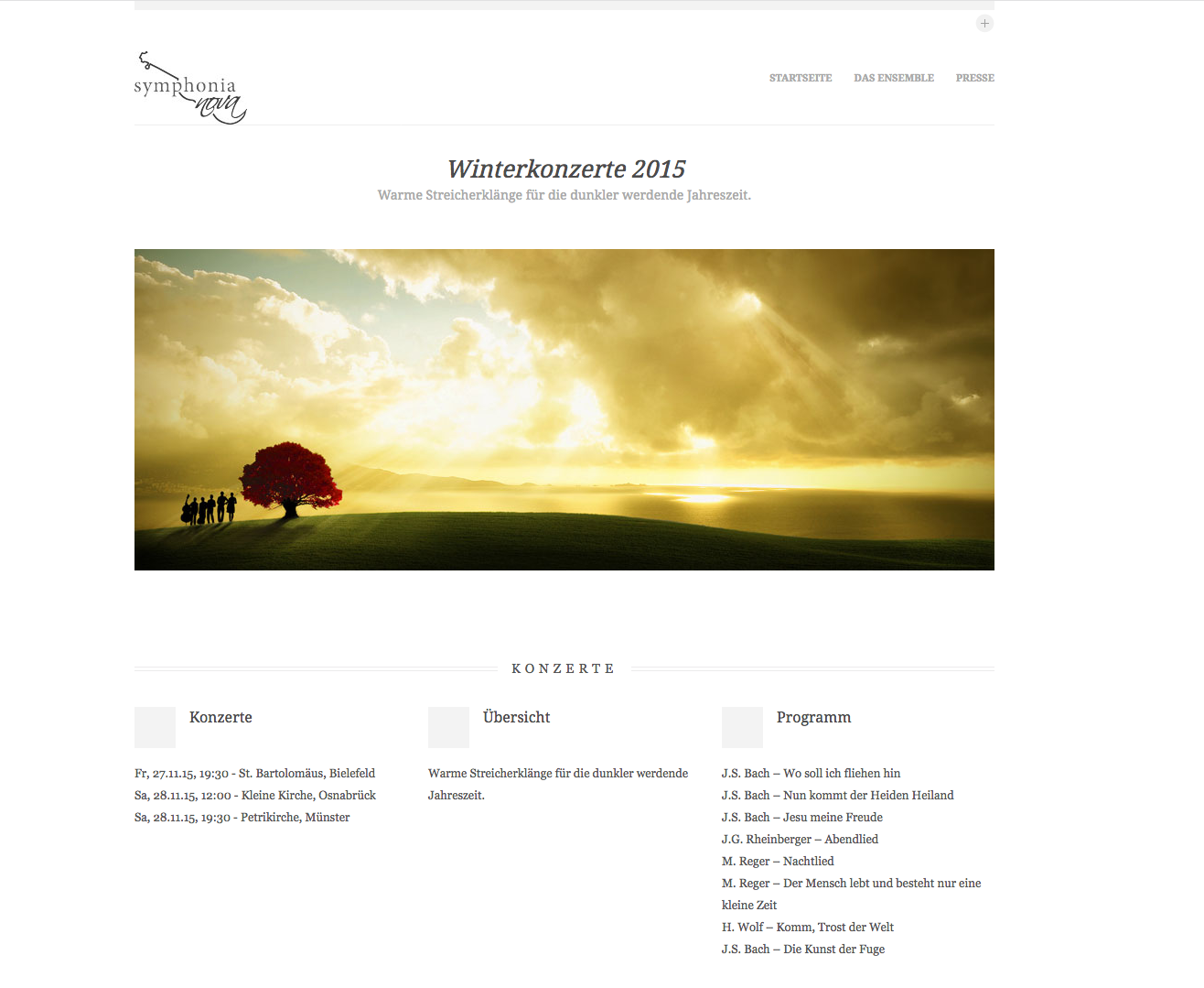 Website Symphonia Nova