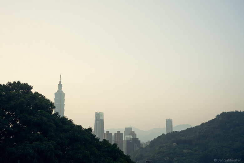 The skyline of Taipei