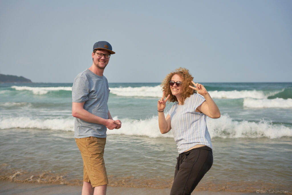 Anna and Jan enjoying the beach