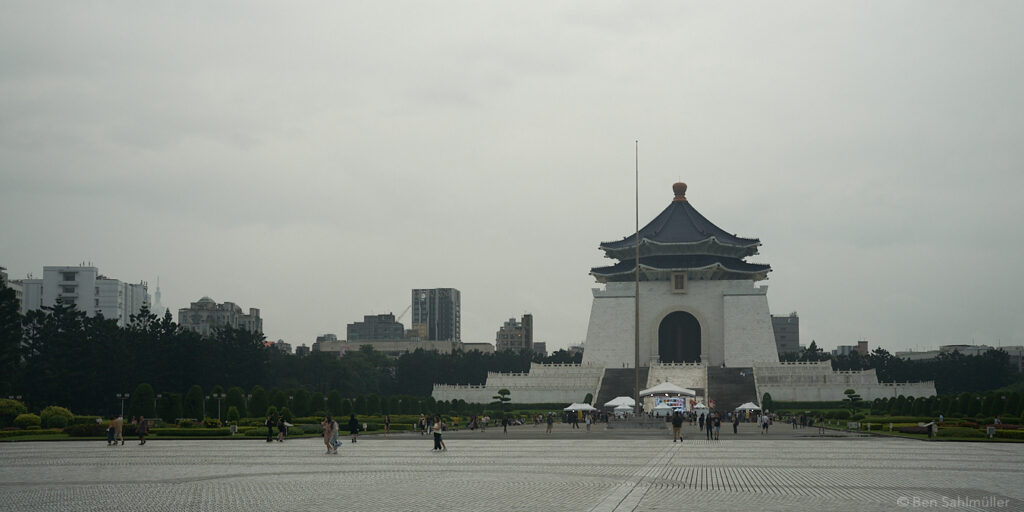 Chiang Kai-Check memorial with some tents