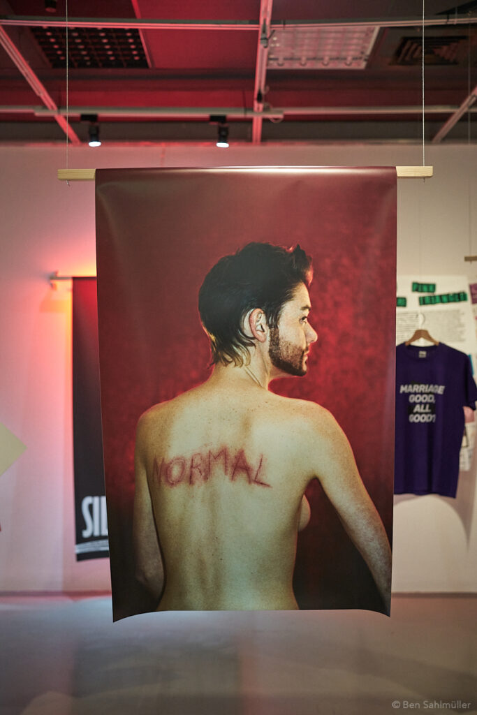 A poster at an LGBTQ exhibition